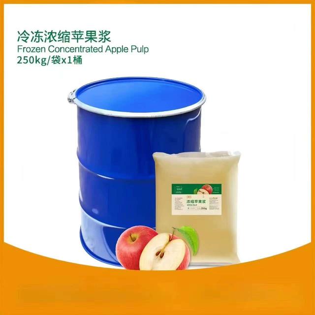 Frozen concentrated apple pulp